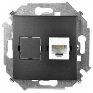 Розетка компьютерная SIMON 15 - графит Розетка компьютерная SIMON 15 - графит