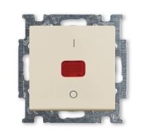 Выключатель двухполюсный с подсветкой Basic 55 - слоновая кость Выключатель двухполюсный с подсветкой Basic 55 - слоновая кость