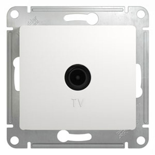 Розетка телевизионная оконечная Glossa - белый Розетка телевизионная оконечная Glossa - белый