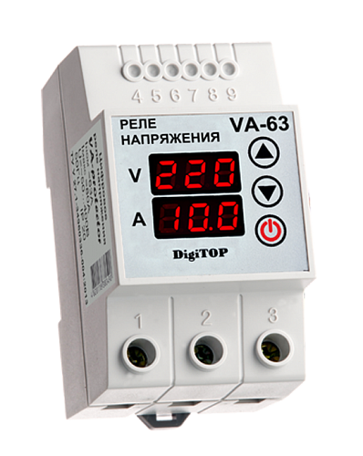 Реле напряжения DigiTOP VA-63A Реле напряжения DigiTOP VA-63A