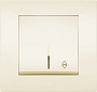 Выключатель одноклавишный с подсветкой Cosmo - бежевый Выключатель одноклавишный с подсветкой Cosmo - бежевый