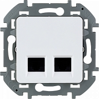 Двойная информационная розетка RJ45 Inspiria - белый