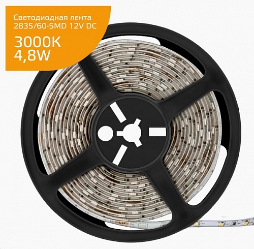 Лента LED Gauss 2835 4,8W IP20 - тёплый белый
