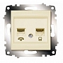Розетка компьютерная (RJ11+RJ45) Cosmo - титан Розетка компьютерная (RJ11+RJ45) Cosmo - титан