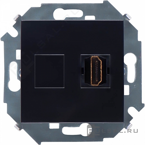 Розетка HDMI SIMON 15 - чёрный Розетка HDMI SIMON 15 - чёрный