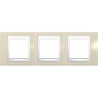 Рамка на 3 позиции, песчаный - Unica Хамелеон