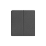 Выключатель 2 клавишный Титан Kranz Miele Round