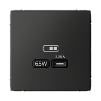 USB Розетка тип-С 65Вт ArtGallery - базальт