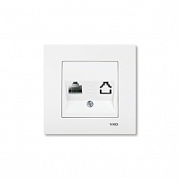Розетка компьютерная (UTP, Cat5e) Karre - белый