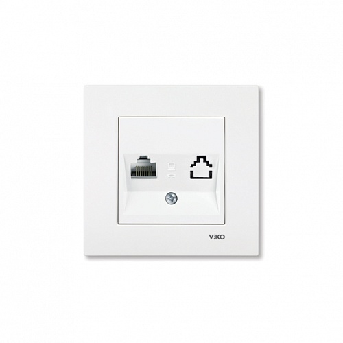 Розетка компьютерная (UTP, Cat5e) Karre - белый