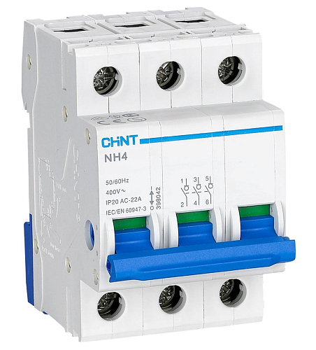 Выключатель Нагрузки NH4 3P 32A CHINT Выключатель Нагрузки NH4 3P 32A CHINT