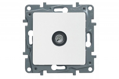 Розетка телевизионная проходная Etika - белый Розетка телевизионная проходная Etika - белый