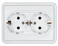 Розетка сдвоенная с заземлением STandard ST 150