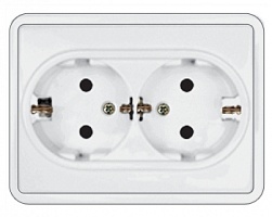 Розетка сдвоенная с заземлением STandard ST 150