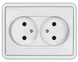 Розетка сдвоенная без заземления STandard ST 150