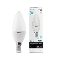 LED Лампочка Gauss E-14 Свеча 6Вт 4100К