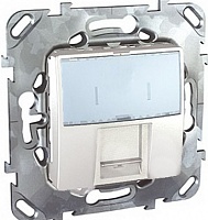 Розетка компьютерная (UTP, Cat5e) Unica - белый 