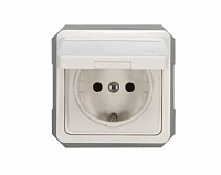 Розетка с заземлением (IP44) без рамки SPectrum SP 300