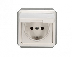 Розетка с заземлением (IP44) без рамки SPectrum SP 300