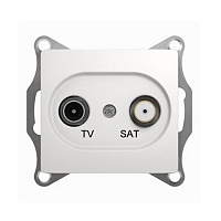 Розетка телевизионная TV-SAT оконечная Glossa - белый