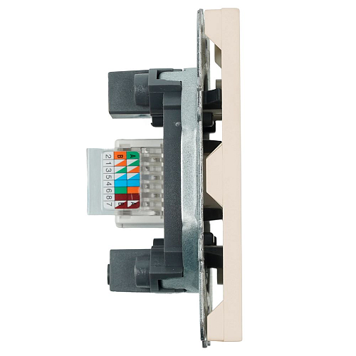 Розетка RJ-45 Stekker Эмили - кашемир Розетка RJ-45 Stekker Эмили - кашемир