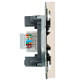 Розетка RJ-45 Stekker Эмили - кашемир Розетка RJ-45 Stekker Эмили - кашемир